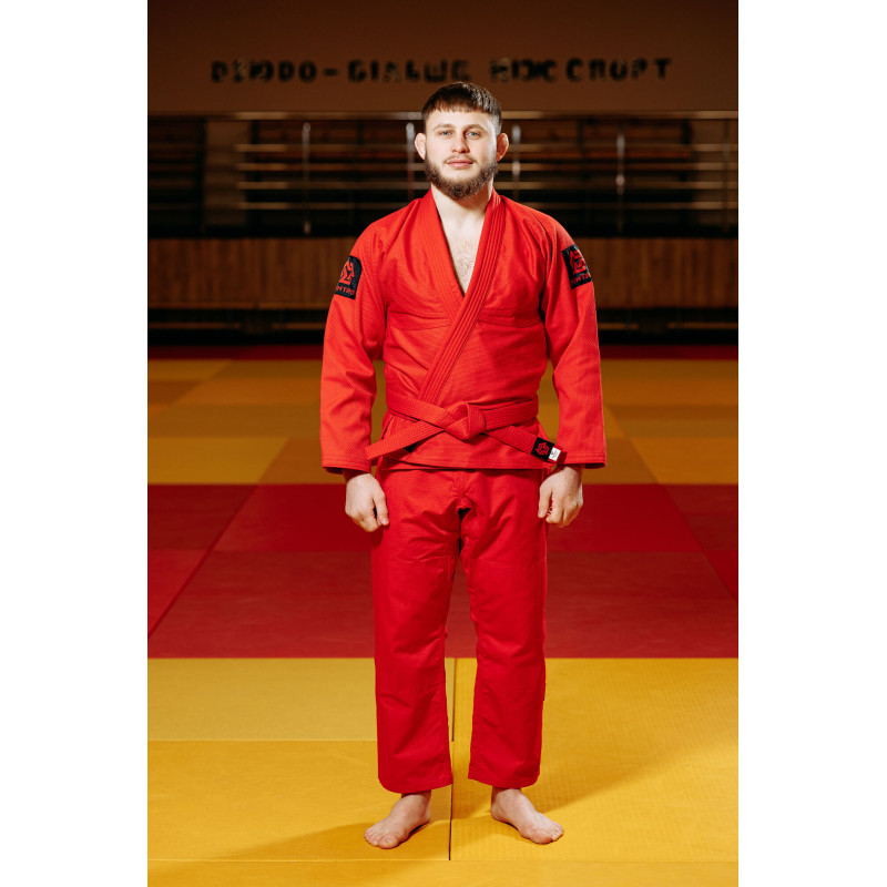 Кимоно для греплинга красное, TM "Kintayo", 160 рост, плотность 450 гр/м.кв.
