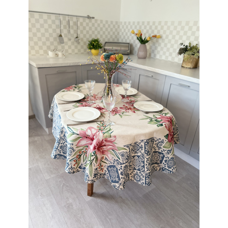 Скатерть гобеленовая LIRIOS OVAL Limaso
