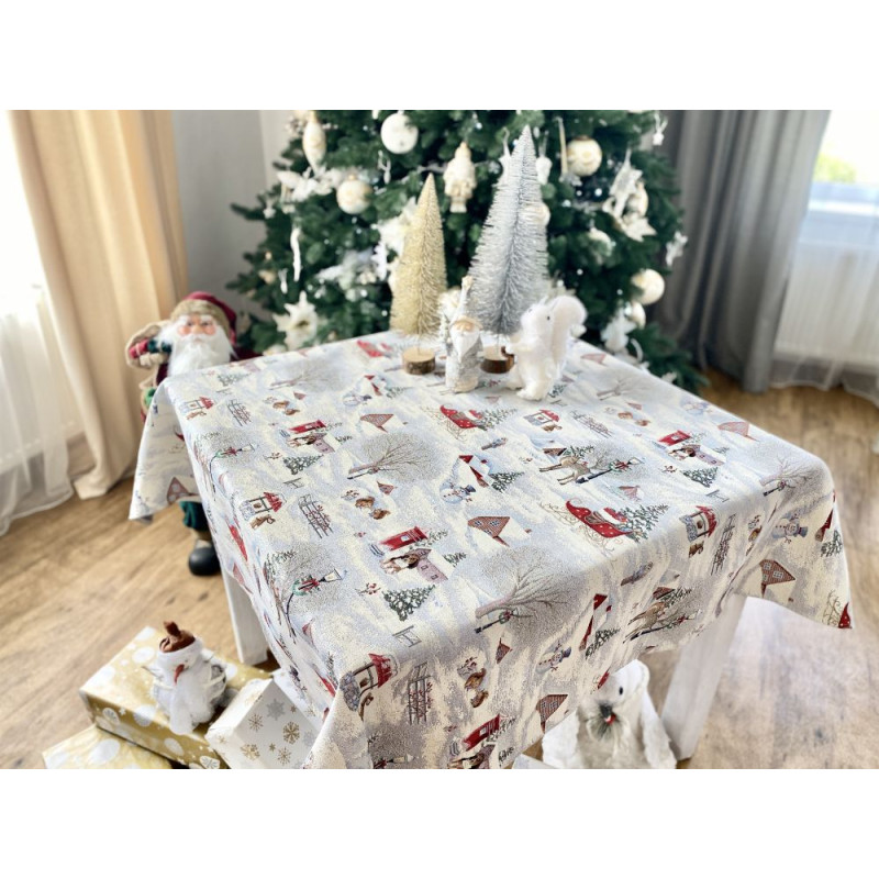 Скатертина гобеленова EDEN972 Різдвяна хуртовина Limaso