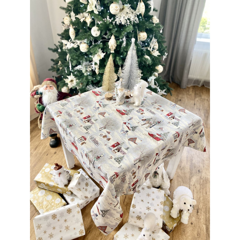 Скатертина гобеленова EDEN972 Різдвяна хуртовина Limaso