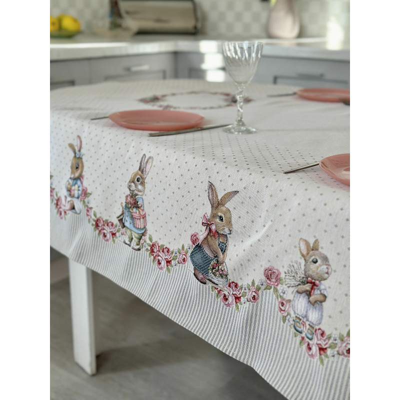 Скатертина гобеленова овальна OVAL1292GR-240 Limaso