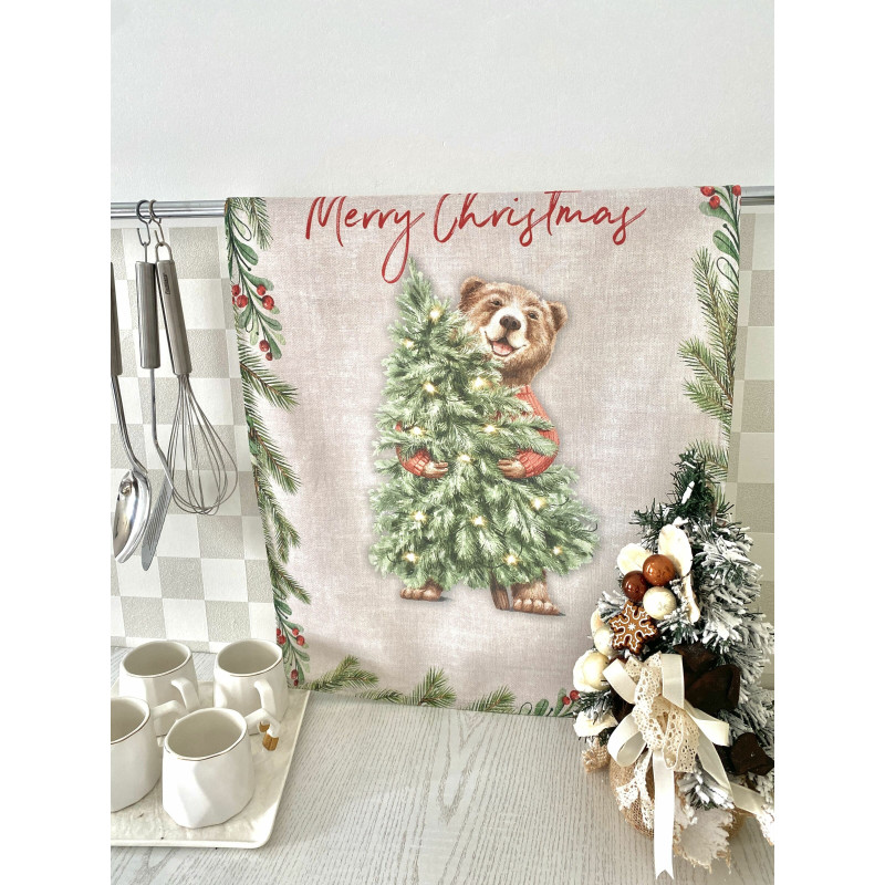 Набір з 2 шт. кухонних рушників "Bear's Holiday" SET TOWELS-17
