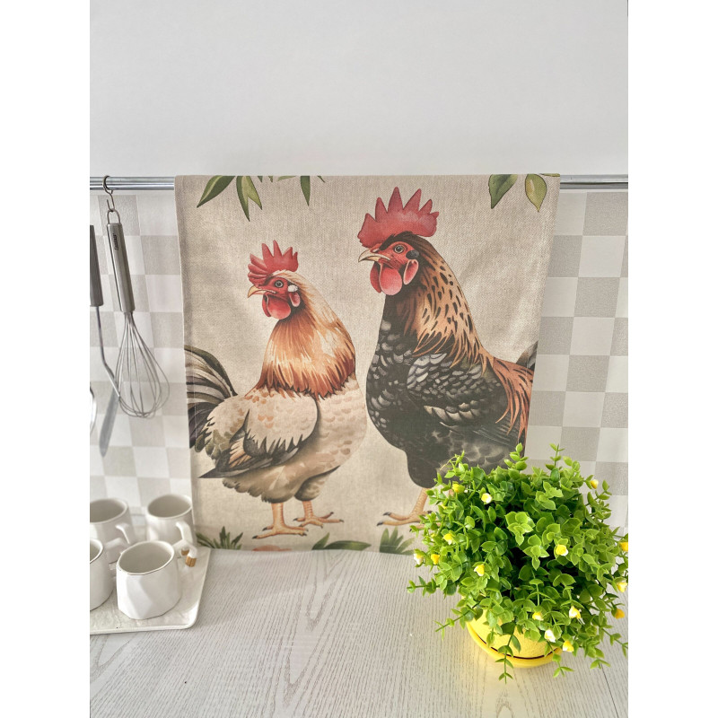 Набір з 2 шт. кухонних рушників "Happy Chickens" SET TOWELS-02