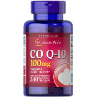 Коензим Q10, CO Q-10, Puritan's Pride, 100 мг, 240 гелевих капсул швидкого вивільнення