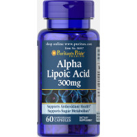 Альфа-липоевая кислота, Alpha Lipoic Acid, Puritan's Pride, 300 мг, 60 капсул
