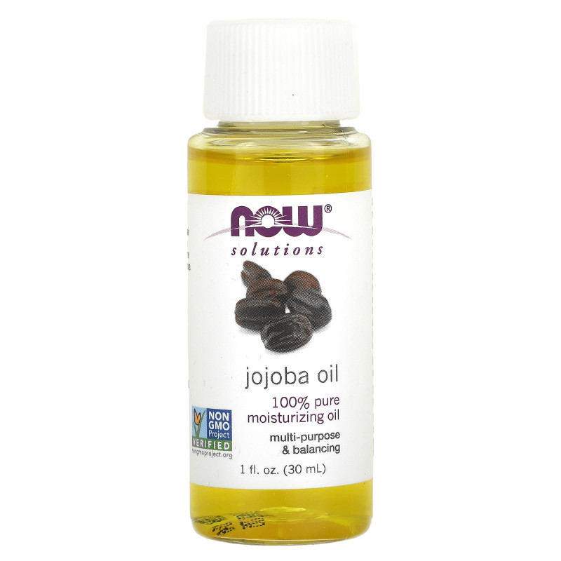 Масло жожоба, Pure Jojoba Oil, Now Foods, Solutions, 30 мл