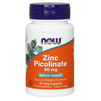 Піколінат цинку, Zinc Picolinate, Now Foods, 50 мг, 60 капсул