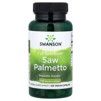 Со пальметто, Saw Palmetto, Swanson , 540 мг, 100 веганских капсул