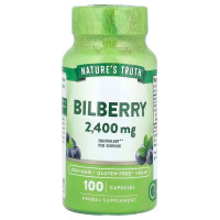 Чорниця, Bilberry, Nature's Truth, 2400 мг, 100 вегетаріанських капсул (1200 мг у капсулі)