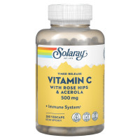 Вітамін С, Timed Release Vitamin C, Solaray, 500 мг, 250 капсул