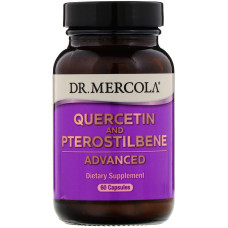 Кверцетин і птеростільбен, Quercetin and Pterostilbene, Dr. Mercola, 60 капсул