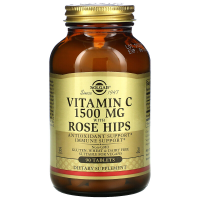 Витамин С с шиповником, Vitamin C, Solgar, 1500 мг, 90 таблеток