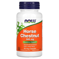 Кінський каштан та рутин, Horse Chestnut, Now Foods, 300 мг, 90 вегетаріанських капсул
