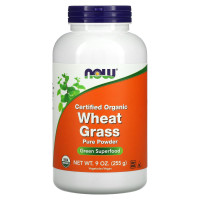Пророщенная пшеница, Wheat Grass, Now Foods, органическая, сертифицированная, 255 г