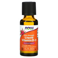 Витамин D3, Vitamin D-3, Now Foods, жидкий, усиленный, 1000 МЕ, 30 мл