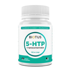 5-HTP (5-гідрокситриптофан), 5-HTP, Biotus, 100 мг, 60 капсул