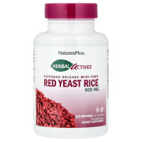 Красный дрожжевой рис, Red Yeast Rice, Nature's Plus, Herbal Actives, 120 мини-таблеток (300 мг на таблетку)