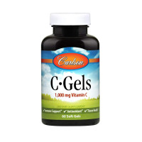 Вітамін C, C-Gel, Carlson, 1000 мг, 60 гелевих капсул
