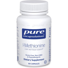 L-метіонін, l-Methionine, Pure Encapsulations, підтримка суглобів, печінки та підшлункової залози, антиоксидантів та нервової системи, 60 капсул
