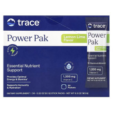 Електроліти, Electrolyte Stamina PowerPak, Trace, лимон-лайм, 30 пакетів по 6,1 г