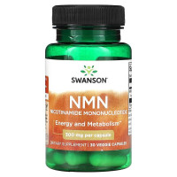 Никотинамид мононуклеотид, NMN (Nicotinamide Mononucleotide), Swanson, 300 мг, 30 растительных капсул