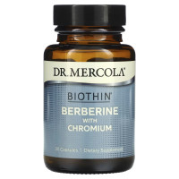 Берберин з хромом, для покращення метаболізму Biothin, Berberine with Chromium, Dr. Mercola, 30 капсул