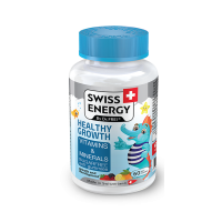 Вітаміни та мінерали, для дітей від 3 років, HEALTHY GROWTH Vitamins Minerals, Swiss Energy, без цукру, для росту, розвитку та імунітету, 60 жувальних цукерок