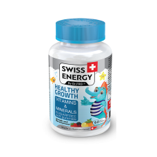 Вітаміни та мінерали, для дітей від 3 років, HEALTHY GROWTH Vitamins Minerals, Swiss Energy, без цукру, для росту, розвитку та імунітету, 60 жувальних цукерок