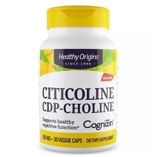 Когницин цитиколина, Cognizin Citicolinee, Healthy Origins, 250 мг, 30 вегетарианских капсул