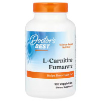 L-карнитин фумарат, L-Carnitine Fumarate, Doctor's Best, 500 мг, 180 веганских капсул