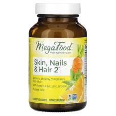 Витамины для волос, кожи и ногтей, Skin, Nails & Hair 2, MegaFood, 60 таблеток