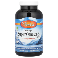 Рыбий жир, Super Omega -3, Carlson, 1200 мг, 250 гелевых капсул