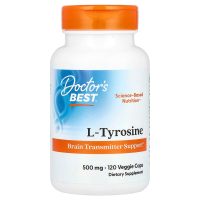 Тирозин, Best L-Tyrosine, Doctor's Best, 500 мг, 120 веганських капсул