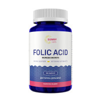 Фолиевая кислота, Folic Acid Powerful, Sunny Caps, 400 мкг, 100 капсул