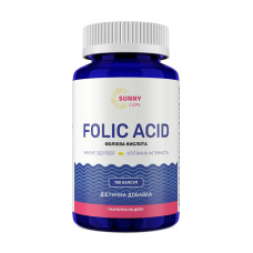 Фолієва кислота, Folic Acid Powerfull, Sunny Caps, 400 мкг, 100 капсул