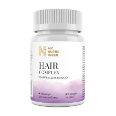 Комплекс для волосся, Hair complex, My Nutri Week, 60 капсул