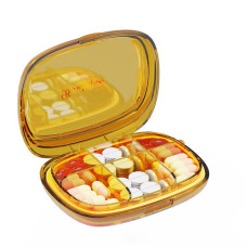 Органайзер для таблеток, Portable Transparent Pill Box, MEMOSAN, оранжевый