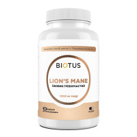 Їжовик гребінчастий, Lion's Mane, Biotus, 1000 мг, 120 капсул
