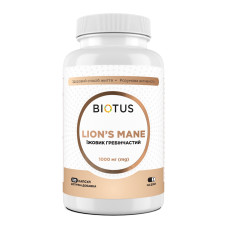 Їжовик гребінчастий, Lion's Mane, Biotus, 1000 мг, 120 капсул