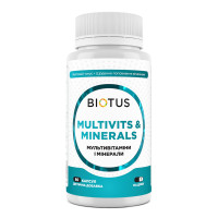 Мультивитамины и минералы, Multivits & Minerals, Biotus, 60 капсул