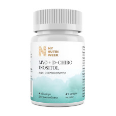 Міо + D-хіро інозитол, Myo + D-Chiro Inositol, My Nutri Week, 60 капсул