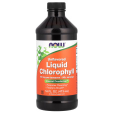 Хлорофилл жидкий, Liquid Chlorophyll, NOW Foods, без ароматизаторов, 473 мл