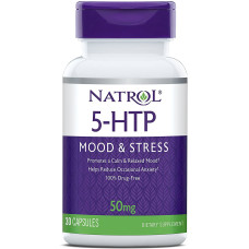 5-HTP, 5-гидрокситриптофан, Natrol, 50 мг, 30 капсул