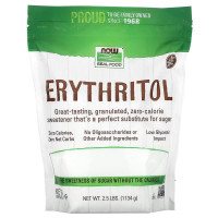 Эритритол, сахарозаменитель, Erythritol, Now Foods, Real Food, 1134 г