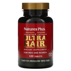 Комплекс для волосся з уповільненим вивільненням, Ultra Hair, Nature's Plus, 120 таблеток