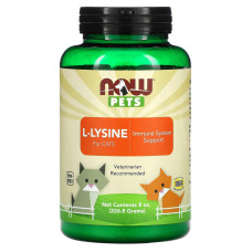 L-лізин для кішок, L-Lysine for Cats, Now Foods, Pets, 226,8 г