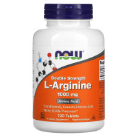L-аргінін, L-Arginine, Now Foods, подвійна сила, 1000 мг, 120 таблеток