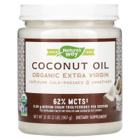 Кокосова олія екстра, Coconut Oil, Nature's Way, органік, 907 г