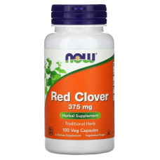 Красный клевер, Red Clover, Now Foods, 375 мг, 100 вегетарианских капсул