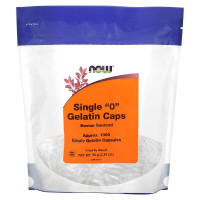 Пустые капсулы "0", Single "0" Gelatin Caps, Now Foods, 1000 пустых желатиновых капсул (96 г)